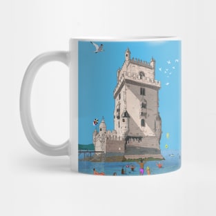 Belém Tower, Tower of Saint Vincent Lisbon Illustration Mug